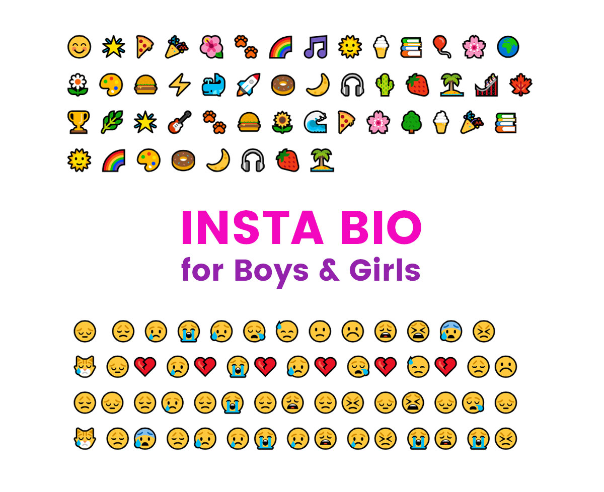 Insta bio For Girls with Sad emoji & Heart emoji