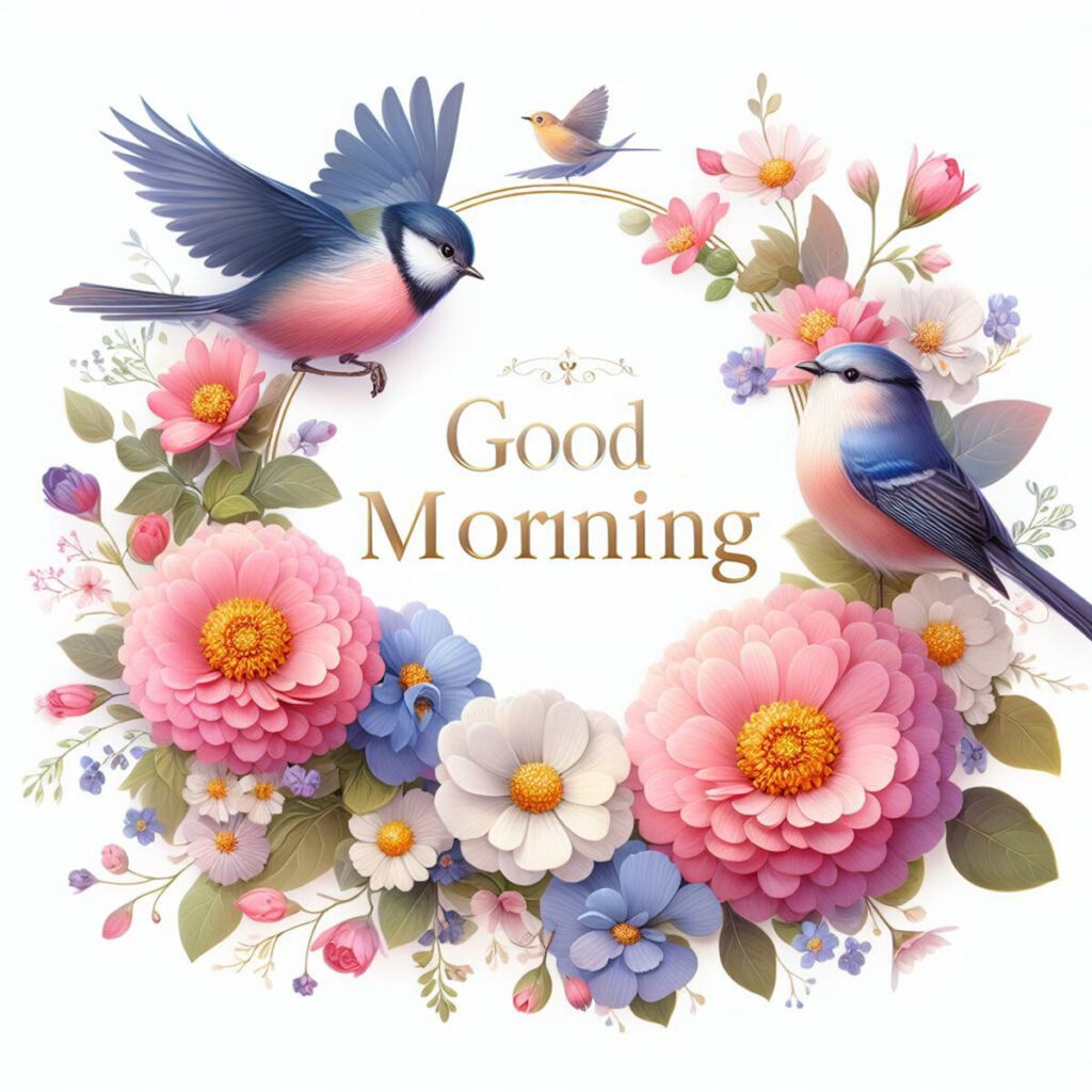 pictures with good morning birds flowers Pictures with Good Morning